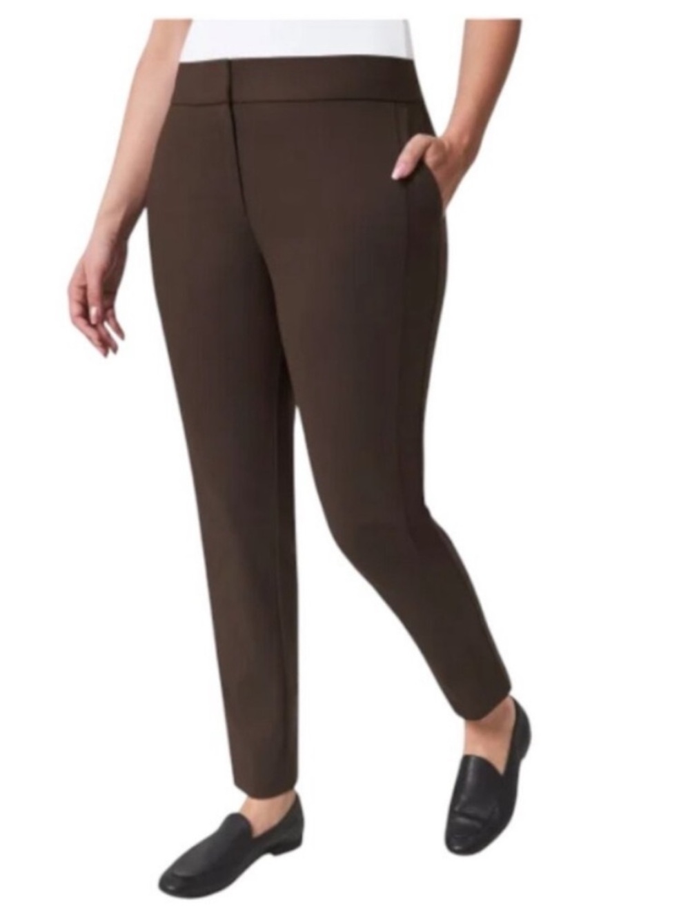 NWT Modern Ambition High-Rise Slim Leg Pant Brown 4